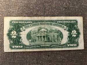lot 143 image: 1953 Two Dollar Red Seal Silver Certificate