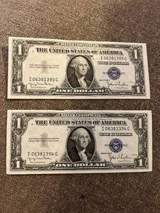 lot 149 image: Mixed Lot of One Dollar Silver Certificate