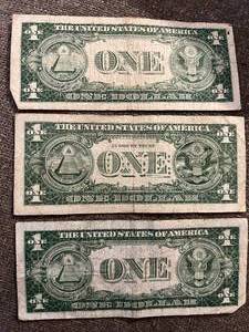 lot 154 image: Mixed Lot of One Dollar Silver Certificate