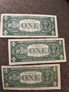 lot 152 image: mixed Lot of One Dollar Silver Certificate