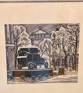 lot 32 image: Vintage Scenic Russian Etching