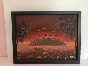 lot 31 image: Framed Haitian Scenic Art