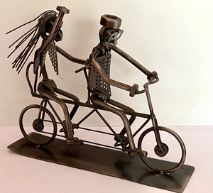 lot 27 image: Fun Steam Punk Bicycle Figurine