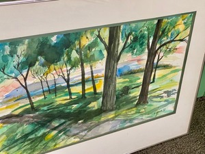 lot 11 image: Framed Original Watercolor Painting by Stanley Kronick