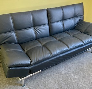 lot 109 image: Black Pleather Futon