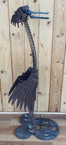 lot 92 image: Unique & Fun Steampunk Bird Figurine by Dr. Evermore