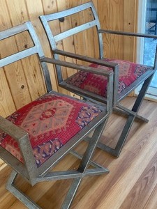 lot 86 image: Two Beautiful Metal Accent Chairs