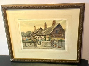 lot 61 image: Framed Vintage Etching by M.C. Robinson
