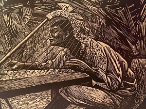 lot 60 image: Framed Black & White Etching