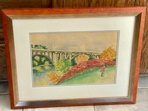 lot 174 image: Framed Watercolor Painting by Stanley Kronick
