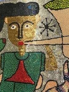 lot 172 image: Elaborate Haitian Voodoo Flag