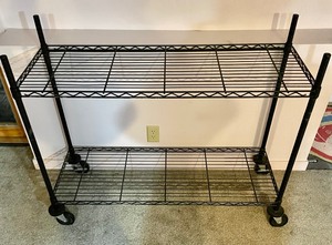 lot 245 image: Metal Shelving Unit on Casters