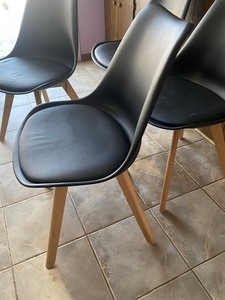 lot 207 image: Set of Four Bucket Style Chairs