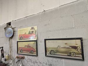 lot 129 image: 3 pieces of Classic car wall art an...