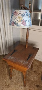 lot 150 image: End table lamp with storage 17.2522.2551 plus contents (see photos )