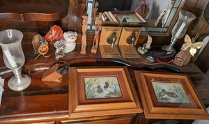 lot 168 image: Misc lot includes 2 framed duck pri...