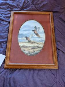 lot 172 image: Framed pheasant print 2127 (see...