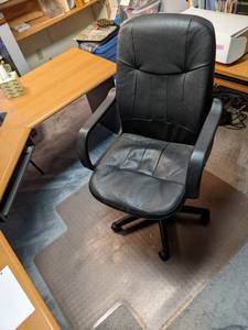 lot 197 image: Office Chair and Plastic Chair Mat ...