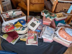 lot 214 image: Large Quantity quilting material, C...