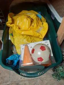 lot 285 image: Huge Covered Tote of Inflatable Toy...