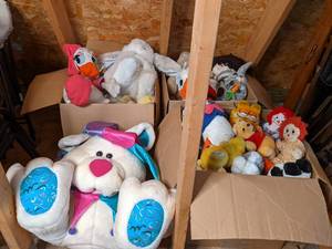 lot 228 image: (3) Boxes of Stuffed Animals Pokem...