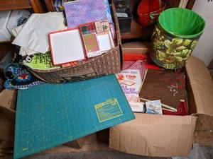 lot 0243 image: (3) Boxes of Crafting Materials, Tools, and Much More See Photos
