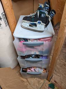 lot 240 image: Sterilite Stackable Storage Cabinet...