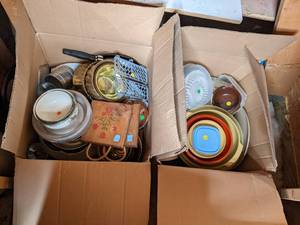 lot 242 image: (2) Boxes of Kitchen Items (Tupperw...