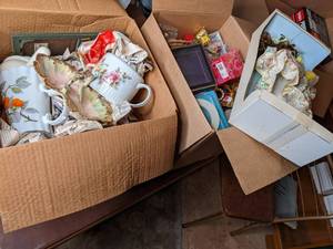 lot 248 image: (2) Boxes of Home Decor and More ...