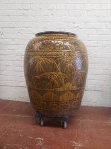 lot 23 image: Large Chinese Earthenware Water Jug