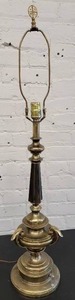 lot 93 image: Steiffel Brass Table Lamp with Animal like handles