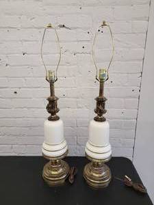 lot 91 image: Steiffel Porcelain and Brass Table Lamps