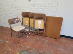 lot 69B image: Card Table and Chairs Set
