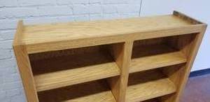 lot 112 image: Blonde Oak 2 Shelf Sturdy Book Case