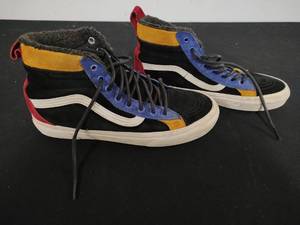 Vans Tennis Shoes- Black with Blue, Red, & Orange