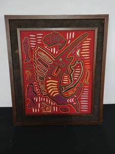 Framed Handmade Cloth Art