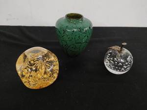 Three Piece of Glass Art