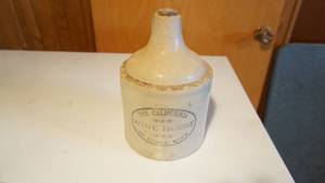 lot 4 image: The California WINE HOUSE--St. Cloud, MN  Wine Decanter Jug W Cork