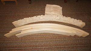 lot 10 image: Decorative Hand Carved Wood Pieces To Make A Couch