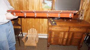 lot 11 image: Board W Six Coat Hooks On It To Hang Items On