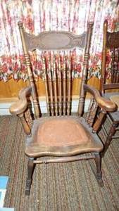 lot 24 image: Antique Wooden Rocker