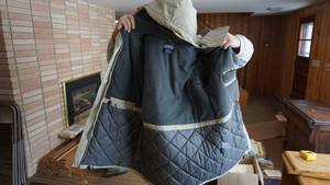lot 36 image: Lt Tan Lands End Winter Jacket With A  Hood & Zippered Front Closure