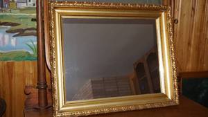 lot 38 image: Gold Ornate Framed Mirror---30 12 Wide  x  25 Tall