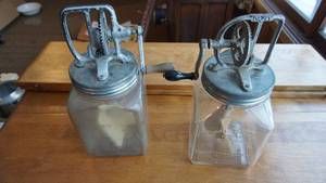 lot 46 image: Two Vintage Dazey Butter Churns--No. 46