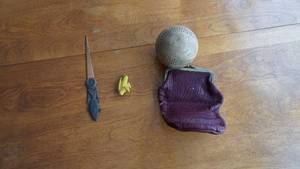 lot 76 image: A Letter Opener From Vista House, Oregon-- A Baseball--A Coin Purse, Etc.
