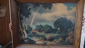 lot 84 image: Wood Framed Vintage Picture By Paul Detlefson ---Days To Remember