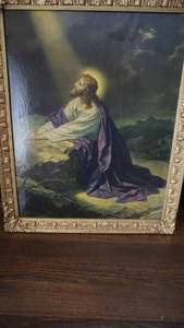 lot 89 image: A Gold Framed Picture Of Christ In The Garden Of Gethsemane