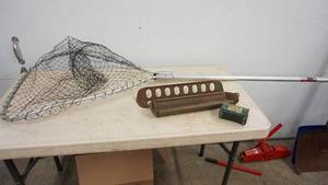 lot 157 image: Fishing Landing NetBob Bet Bait Box, Etc.