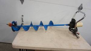 lot 159 image: Vintage Ice Auger--Connect To 12 Volt D.C. Power Supply