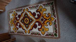 lot 95 image: Colorful Shag Rug--69 Long  x  35 Wide